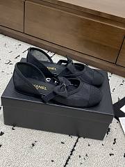 Bagsaaa Chanel Mary Janes G46701 Black Mesh & Grosgrain - 1