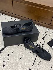 Bagsaaa Chanel Mary Janes G46701 Black Mesh & Grosgrain - 4