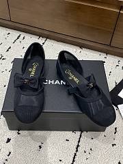 Bagsaaa Chanel Mary Janes G46701 Black Mesh & Grosgrain - 3