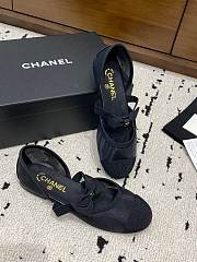 Bagsaaa Chanel Mary Janes G46701 Black Mesh & Grosgrain - 2