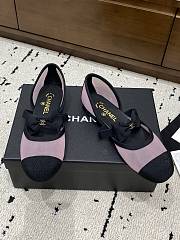 Bagsaaa Chanel Mary Janes G46701 Pink Mesh & Grosgrain - 4