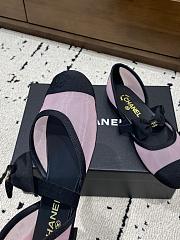 Bagsaaa Chanel Mary Janes G46701 Pink Mesh & Grosgrain - 2