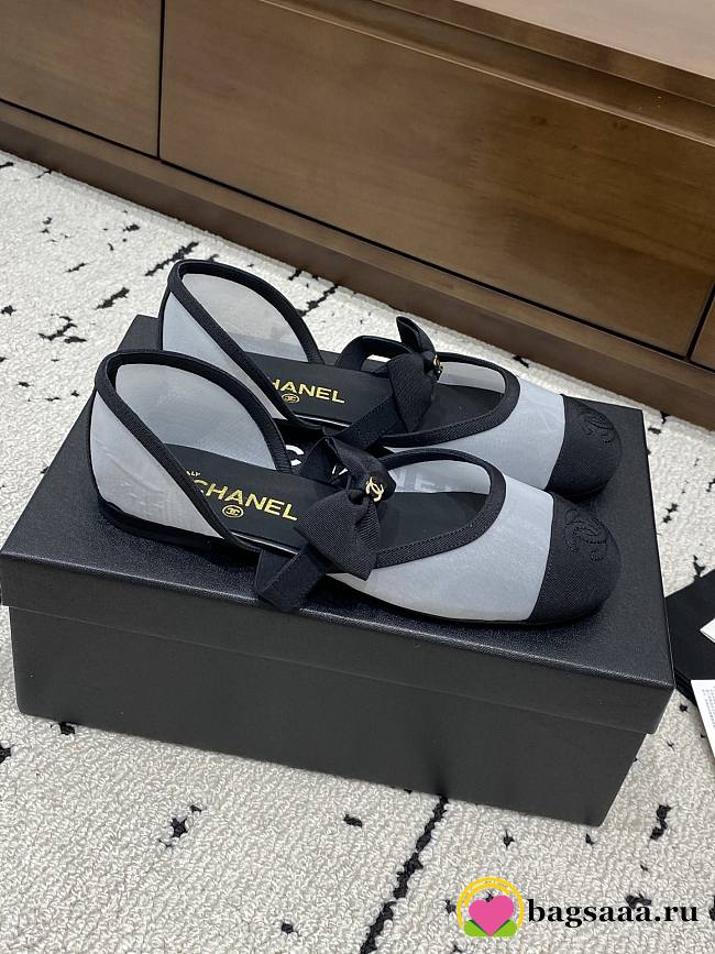 Bagsaaa Chanel Mary Janes G46701 Mesh & Grosgrain - 1