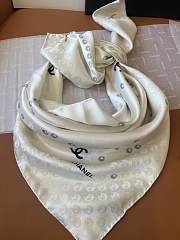 Bagsaaa Chanel White Scarf 90cm - 4