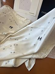 Bagsaaa Chanel White Scarf 90cm - 3