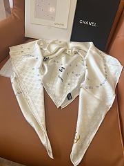 Bagsaaa Chanel White Scarf 90cm - 2
