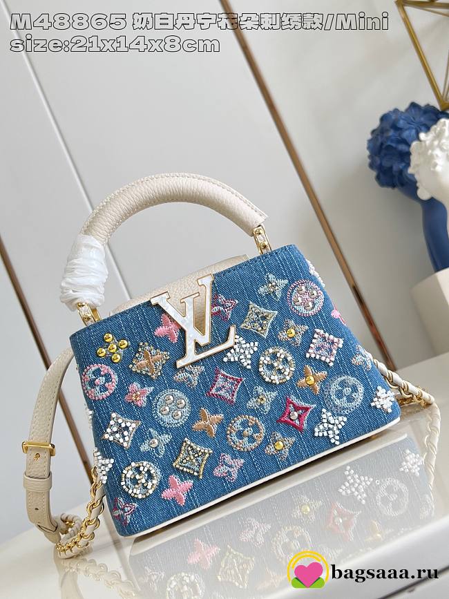 Bagsaaa LV M12947 Capucines Mini Denim Blue - 21 x 13.6 x 8 cm - 1