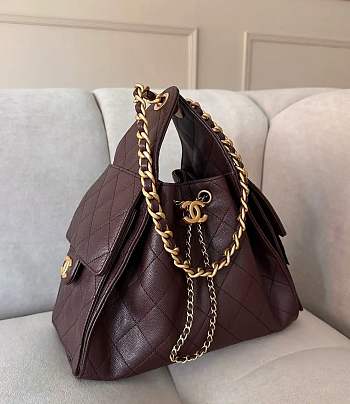 Bagsaaa CHANEL 25 Small Handbag AS5293 chocolate brown - 30cm