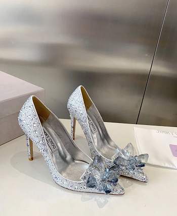 Bagsaaa Jimmy Choo Avril Crystal Covered Pointy Toe Pumps