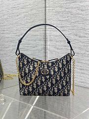Bagsaaa Dior 30 Montaigne Diorling Mini Bag with Chain Blue Dior Oblique Jacquard - 21cm - 1