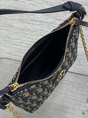 Bagsaaa Dior 30 Montaigne Diorling Mini Bag with Chain Blue Dior Oblique Jacquard - 21cm - 2