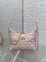 Bagsaaa Dior Miss Caro Diorling Mini Bag with Chain Powder Pink Macrocannage Lambskin - 21cm - 1