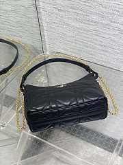 Bagsaaa Dior Miss Caro Diorling Mini Bag with Chain Black Macrocannage Lambskin - 21cm - 3