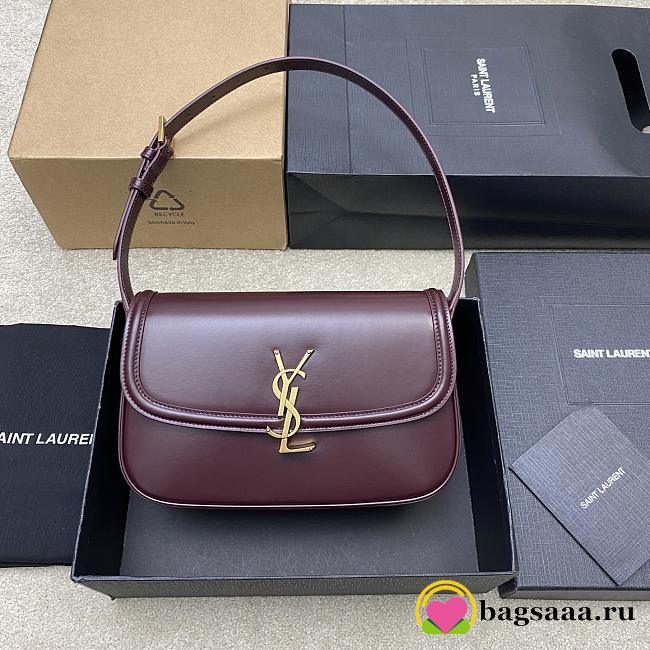 Bagsaaa YSL solferino medium in box saint laurent 832330 dark red - 24.5cm - 1