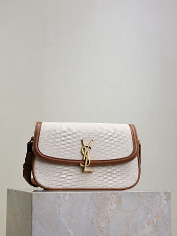 Bagsaaa YSL Saint Laurent Solferino medium shoulder bag Canvas lining - 24.5cm