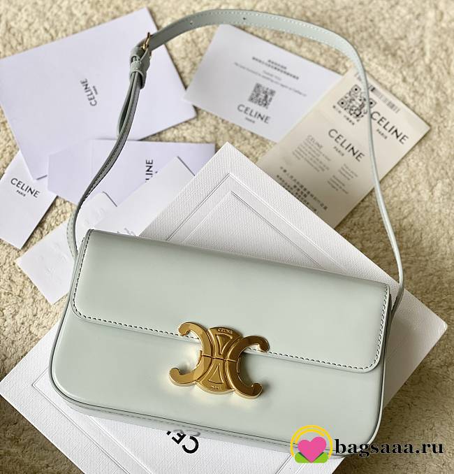 Bagsaaa Celine Shoulder Bag Claude In Natural Calfskin 194143 light blue - 20.5cm - 1