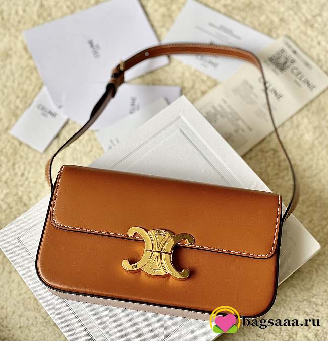 Bagsaaa Celine Shoulder Bag Claude In Natural Calfskin 194143 brown - 20.5cm - 1