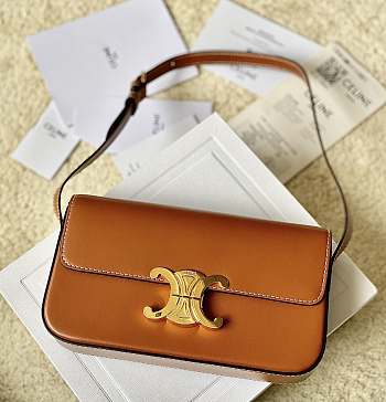Bagsaaa Celine Shoulder Bag Claude In Natural Calfskin 194143 brown - 20.5cm