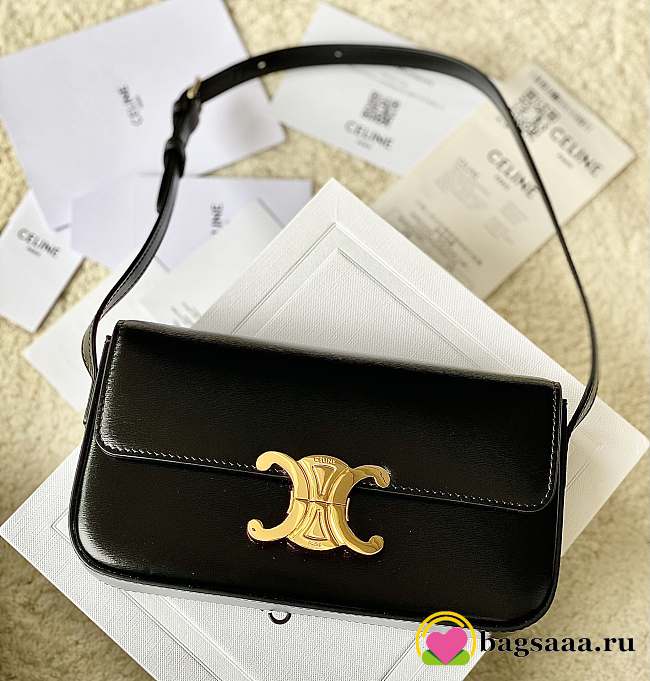 Bagsaaa Celine Shoulder Bag Claude In Natural Calfskin 194143 black - 20.5cm - 1