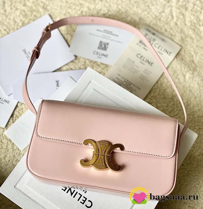 Bagsaaa Celine Shoulder Bag Claude In Natural Calfskin 194143 pink - 20.5cm - 1