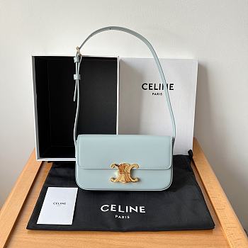 Bagsaaa Celine Shoulder Bag Claude In Natural Calfskin 194143 blue - 20.5cm