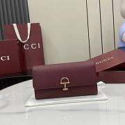 Bagsaaa Gucci Softbit continental wallet 828147 dark red - 19cm - 1