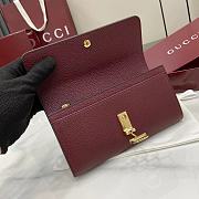 Bagsaaa Gucci Softbit continental wallet 828147 dark red - 19cm - 2