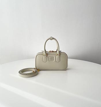 Bagsaaa Miu Miu Arcadie leather mini-bag 5BP088 white - 19cm