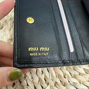 Bagsaaa Miu Miu Matelassé Leather Wallet black - 11.5cm - 3
