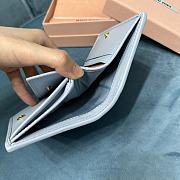 Bagsaaa Miu Miu Matelassé Leather Wallet light blue - 11.5cm - 3