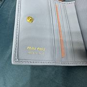 Bagsaaa Miu Miu Matelassé Leather Wallet light blue - 11.5cm - 2