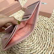 Bagsaaa Miu Miu Matelassé Leather Wallet light pink - 11.5cm - 4