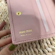 Bagsaaa Miu Miu Matelassé Leather Wallet light pink - 11.5cm - 3