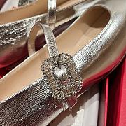Bagsaaa Roger Vivier Belle Vivier Mary Janes in leather silver - 4