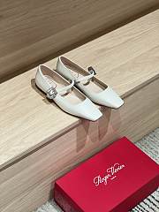 Bagsaaa Roger Vivier Belle Vivier Mary Janes in leather white - 1