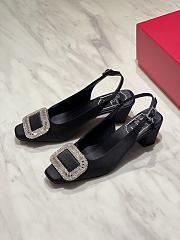Bagsaaa Roger Vivier Belle Vivier Slingback Pumps in satin black - 1