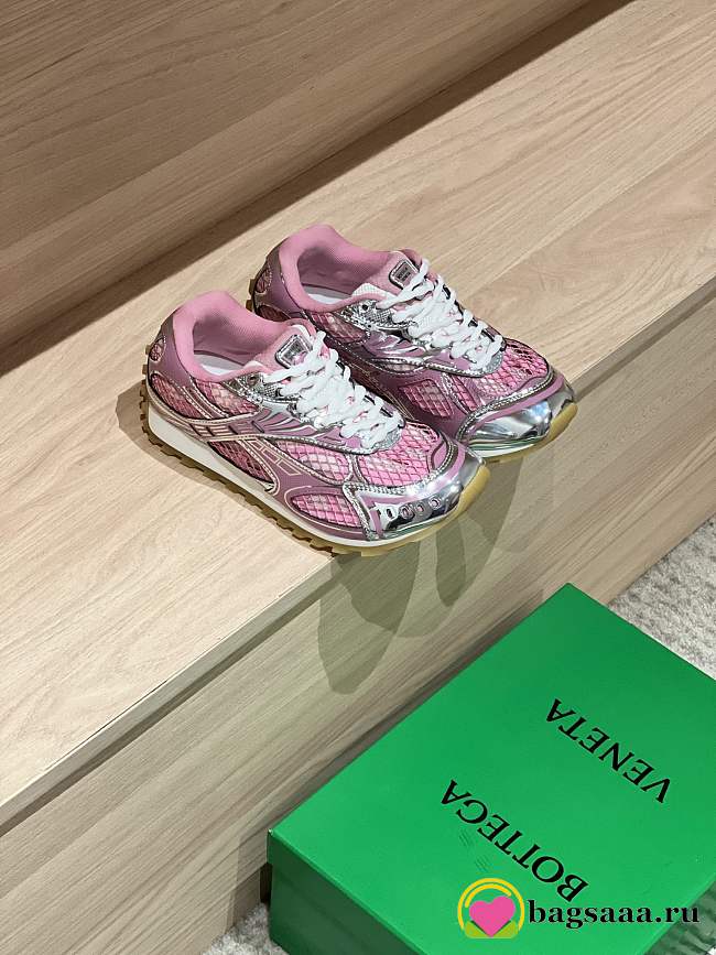 Bagsaaa Bottega Veneta Orbit Sneaker Pink - 1