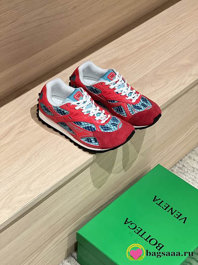 Bagsaaa Bottega Veneta Orbit Sneaker Turquoise/cherry - 1