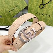 Bagsaaa Gucci Belt Beige & Silver - 3cm - 4