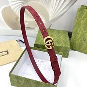 Bagsaaa Gucci Belt Red & Gold - 2cm - 3