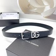 Bagsaaa D&G Belt Black & Silver - 3cm - 1