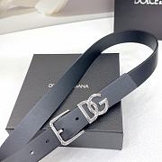 Bagsaaa D&G Belt Black & Silver - 3cm - 3