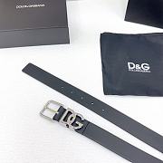Bagsaaa D&G Belt Black & Silver - 3cm - 2