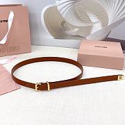 Bagsaaa Miu Miu Belt Brown & Gold - 2cm - 4