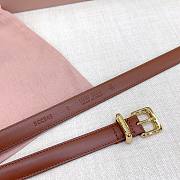 Bagsaaa Miu Miu Belt Brown & Gold - 2cm - 2