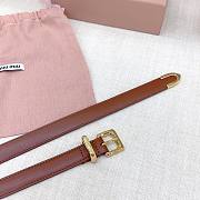 Bagsaaa Miu Miu Belt Brown & Gold - 2cm - 3