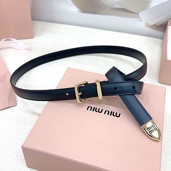 Bagsaaa Miu Miu Belt Black & Gold - 2cm