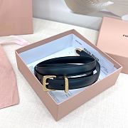 Bagsaaa Miu Miu Belt Black & Gold - 2cm - 3