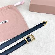 Bagsaaa Miu Miu Belt Black & Gold - 2cm - 2