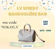 Bagsaaa Louis Vuitton N40608 Speedy Bandoulière 25 Damier Azur - 1
